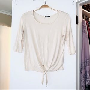 Chacha vente petite small tie front shirt